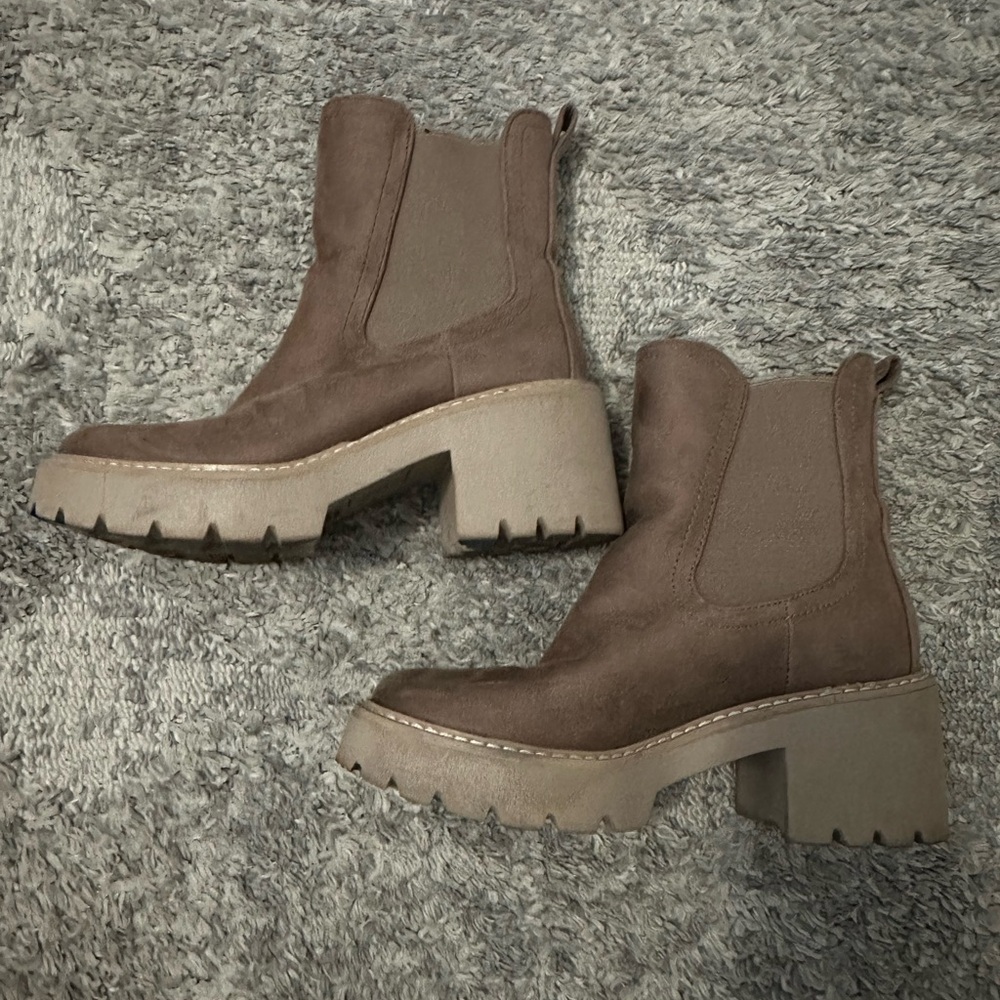 Dolce Vita Brown Faux Suede Ankle Boots